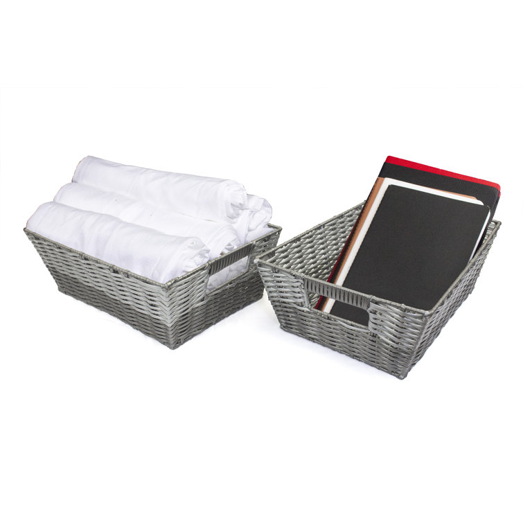 Small Grey Bathroom Storage Baskets Everything Bathroom